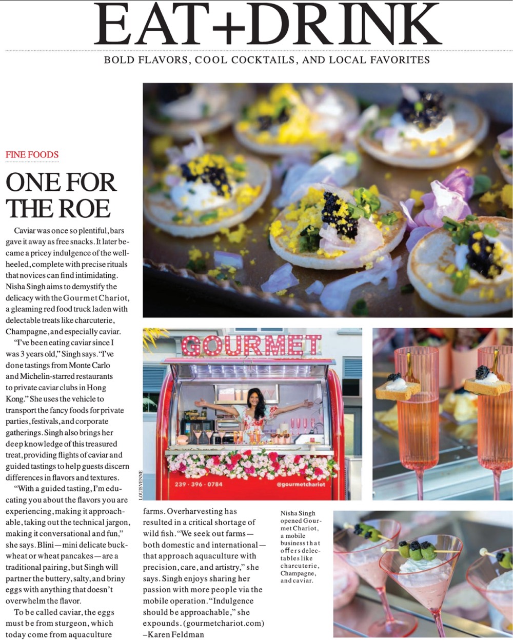 Naples Illustrated Eat + Drink page: One for the Roe