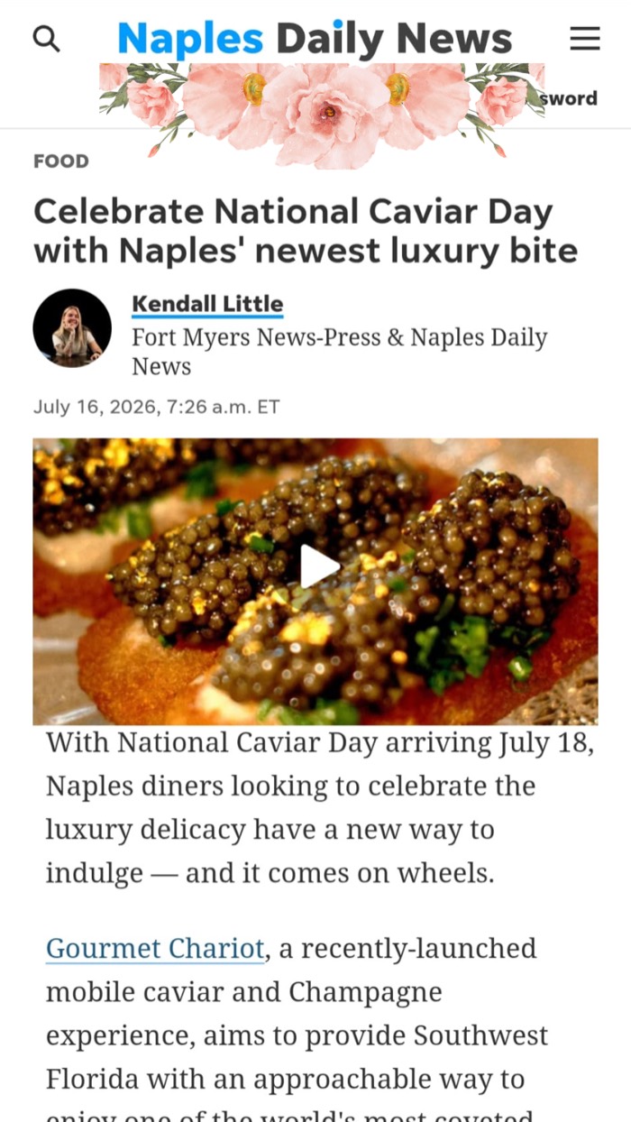 Naples Daily News online: Celebrate National Caviar Day