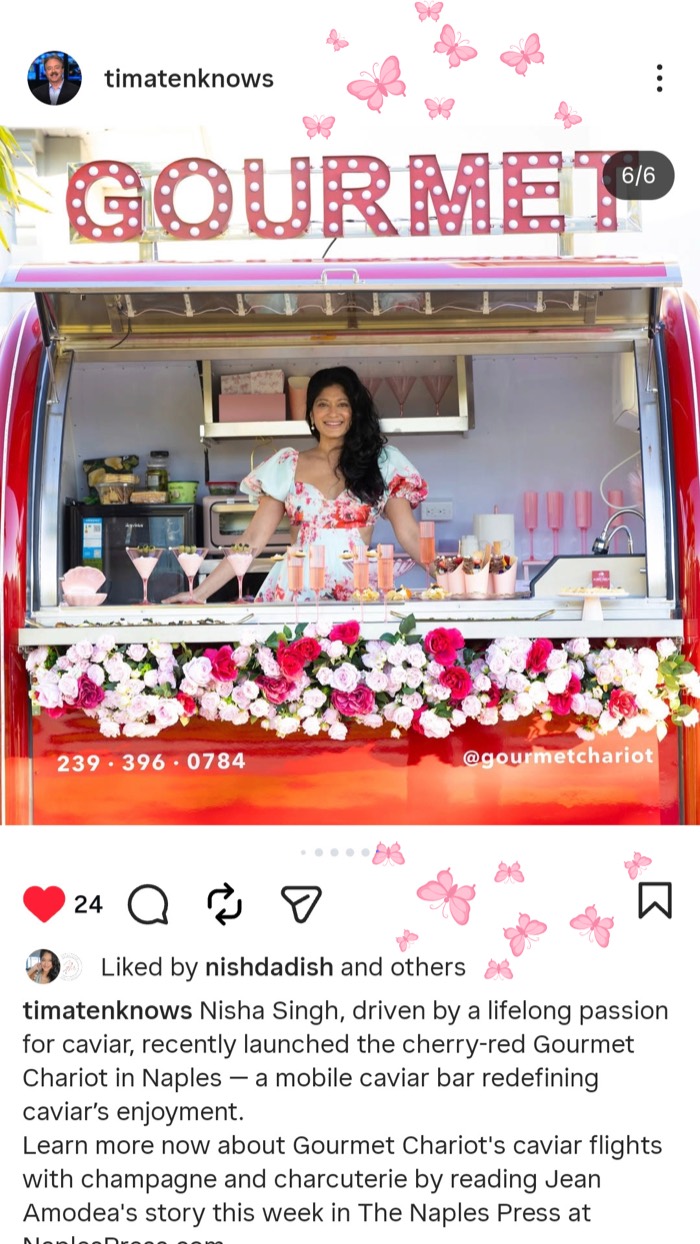 Tim Aten Knows post about Gourmet Chariot